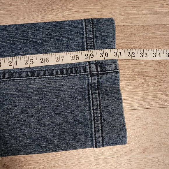 Vtg Tommy Hilfiger Jeans Size 8 Trouser Bootcut Mid Rise Medium Wash Denim Y2K - Picture 9 of 11